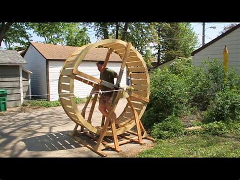 Human-sized hamster wheel - YouTube Diy Home Gym, Hamster Wheel ...