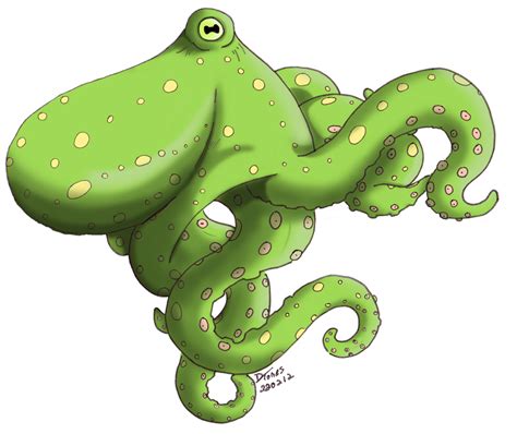 Green Octopus by Towers-Aki on DeviantArt