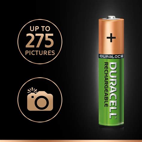 DURACELL RECHARGEABLE BATTERY - AAA Precharged Pack of 4 - Duracell