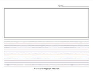 Primary Lined Paper - Landscape | A Wellspring of Worksheets