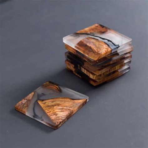 Epoxy wood coaster set of 6 | Epoxy resin wood, Resin furniture, Wood resin