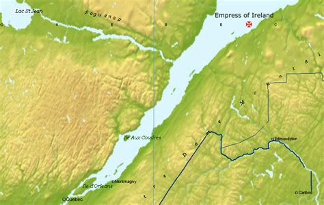 MaritimeQuest - Empress of Ireland (1906) Wreck Map