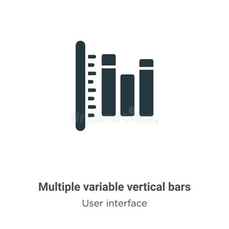 Multiple Variable Vertical Bars Vector Icon On White Background. Flat Vector Multiple Variable ...