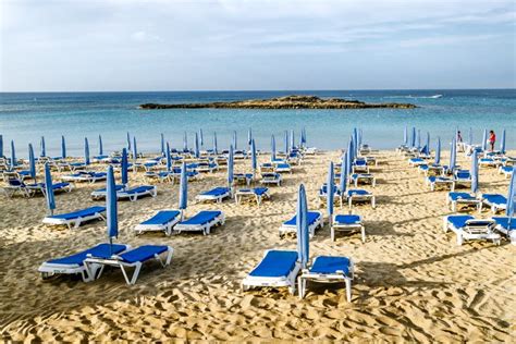 Hotels and Beach at Fig Tree Bay in Protaras .Cyprus Editorial Stock Photo - Image of cyprus ...