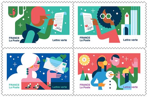 La Poste Holiday Stamps on Behance