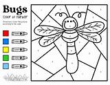 Insect Coloring Pages  Ladybug Bug Color By Number sketch template