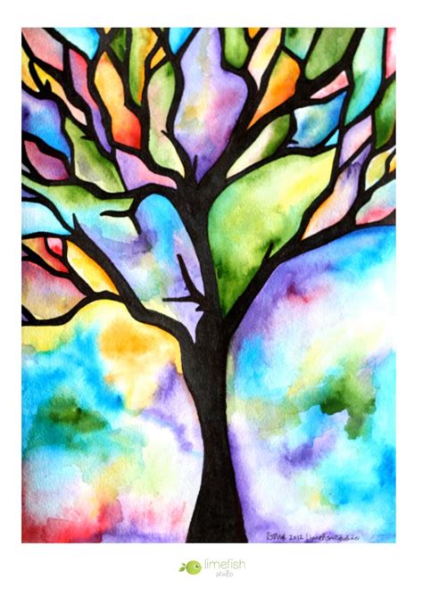 Recreation Therapy Ideas: Watercolor Trees