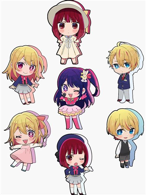 "oshi no ko characters pack" Stickerundefined by MichaMichou | Redbubble