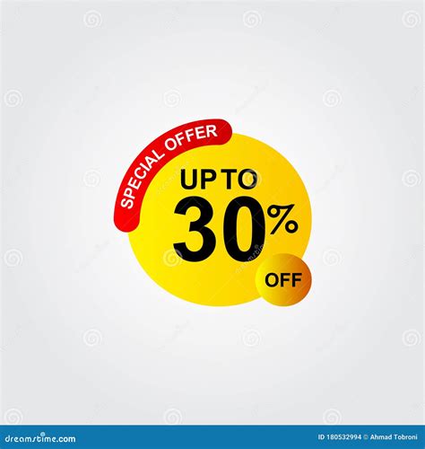 Discount Up To 30 Off Special Offer Logo Vector Template Design ...