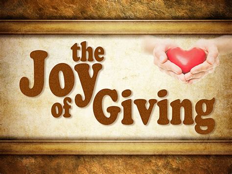 THE JOY OF GIVING – Malaysia’s Christian News Website