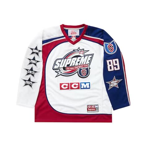 Supreme CCM All Stars Hockey Jersey WhiteSupreme CCM All Stars Hockey Jersey White - OFour