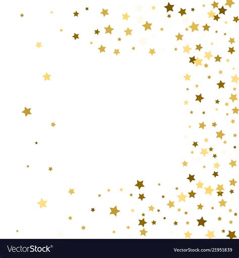 Frame gold stars on a white background Royalty Free Vector