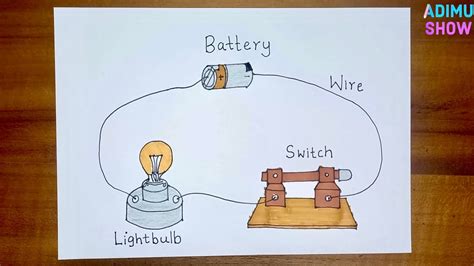 How to draw a simple circuit | step by step drawing tutorial 💡🔋 - YouTube