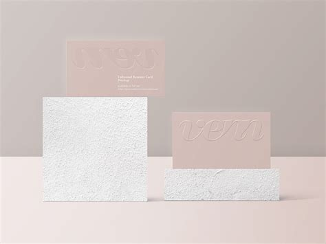 Embossed Business Card Free Mockup — Free Mockup World