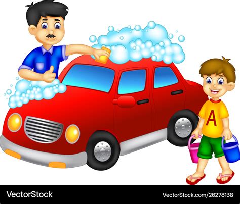 Hand Car Wash Cartoon