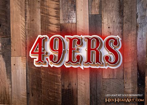 San Francisco 49ers "1972-2004" 3D Vintage Metal Wall Art – Hex Head Art