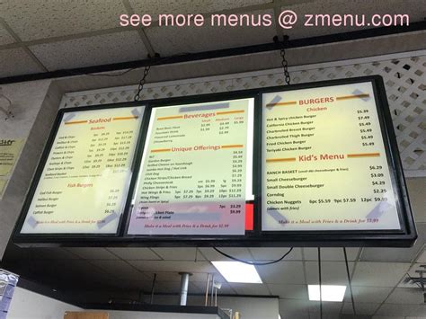 Menu at Herfy's Burgers & Shakes restaurant, Burien, 1st Ave S