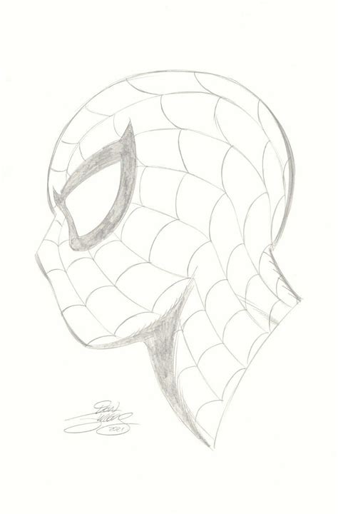 Spider-Man Side Portrait Pencil Sketch - Signed art by Dan Jurgens | eBay