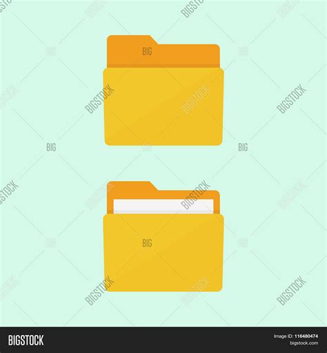 Folder Vector Vector & Photo (Free Trial) | Bigstock