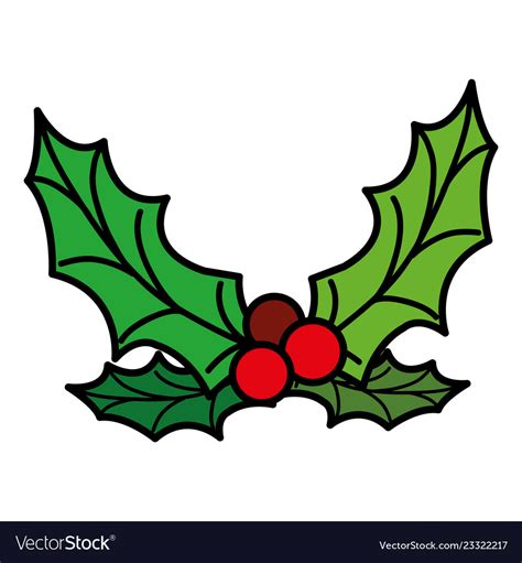 Christmas mistletoe design Royalty Free Vector Image