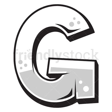 Graffiti Letter G Cartoon Vector Clipart - FriendlyStock