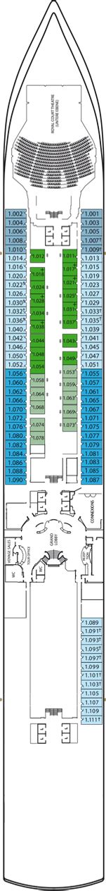 Queen Elizabeth Deck plan & cabin plan