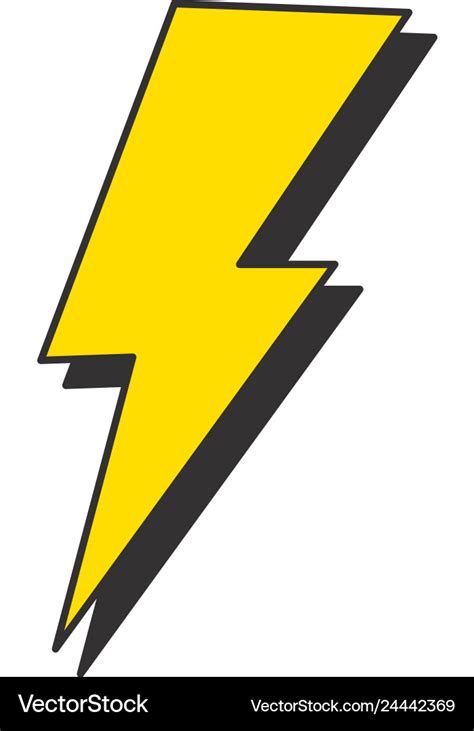 Thunder energy cartoon Royalty Free Vector Image