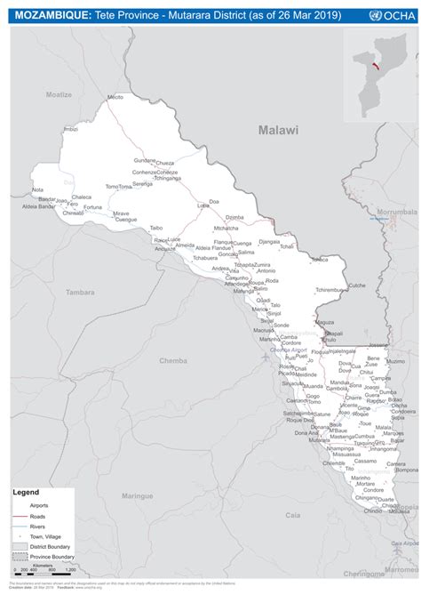 Mozambique: Tete Province - Mutarara District (as of 26 Mar 2019 ...