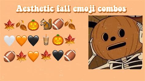 Aesthetic fall emoji combos - YouTube