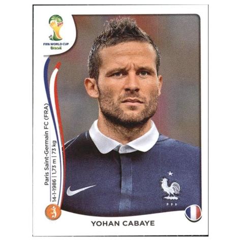 Buy Sticker Yohan Cabaye France Panini Fifa World Cup Brazil 2014