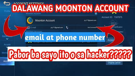 New Moonton Account phone number | Kaya nya Disconnect ang Moonton account na may email? - YouTube