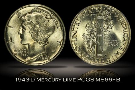 Michael Kittle Rare Coins - 1943-D Mercury Dime PCGS MS66FB