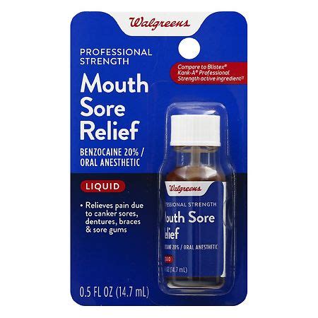 Walgreens Instant Mouth Sore Relief Liquid | Walgreens