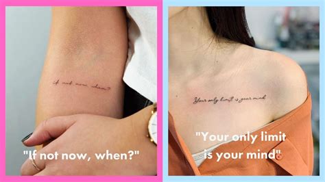 LIST: Tiny Tattoo Ideas With Motivational Quotes