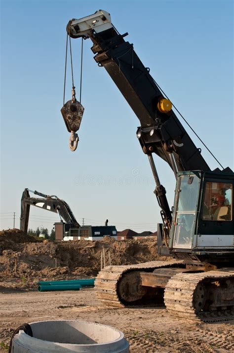 Construction Equipment at a Building Site Stock Photo - Image of outdoors, mobile: 16346186