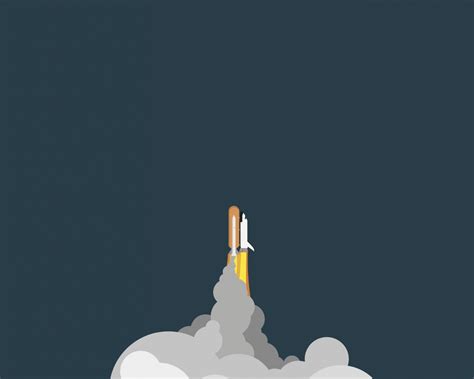 Download wallpaper 1280x1024 minimalist, space, rocket, clouds, standard 5:4 fullscreen ...