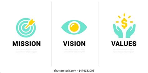 Mission Vision Values Web Page Template Stock Vector (Royalty Free ...