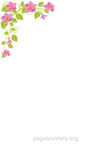 Flower Corner Border: Clip Art, Page Border, and Vector Graphics