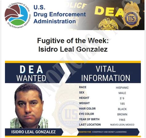 01/23/2023 DEA MOST WANTED Fugitive of the Week: Isidro Leal Gonzalez ...