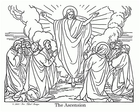 Ascension Of Jesus Coloring Page - Coloring Home