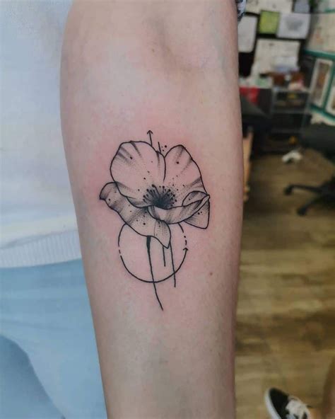 Poppy Flower Tattoo Outline Black Idea | Poppy flower tattoo, Poppy flower tattoo small, Black ...