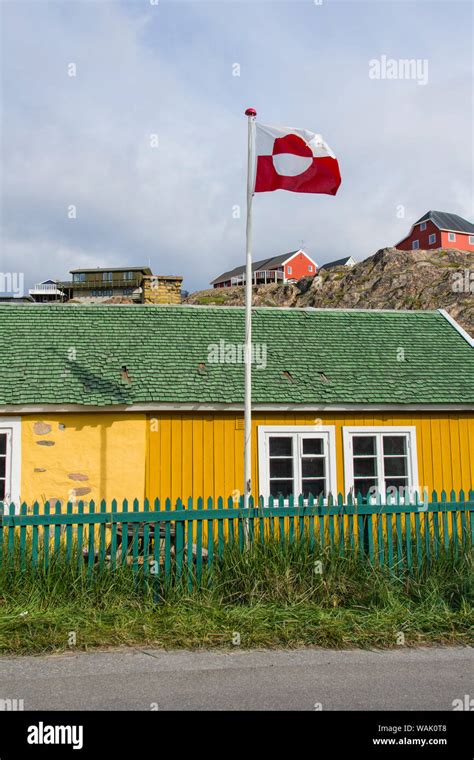 Greenland, Sisimiut. Colorful building at the history museum Stock ...