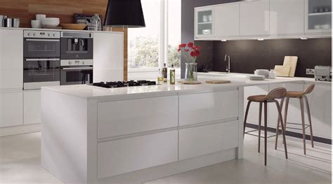 Gloss White 2 | High gloss white kitchen, White gloss kitchen, Kitchen tiles design