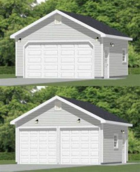 20x20 2-Car Garage -- #20X20G4 -- 400 sq ft - Excellent Floor Plans #howtobuildashed | Shed ...