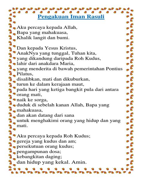 Pengakuan Iman Rasuli | PDF