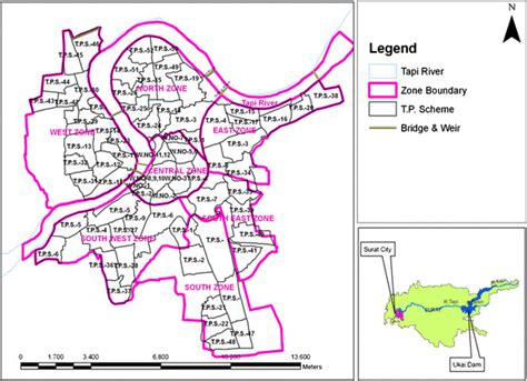 Surat City India Map