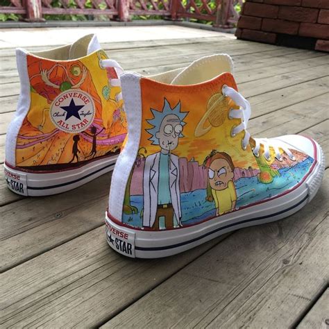 I Hand-Painted These Shoes With Rick And Morty Characters | Painted ...