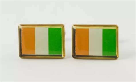 IVORY COAST FLAG Cufflinks--Ivorian West African Africa French Cote d'Ivoire $28.00 - PicClick