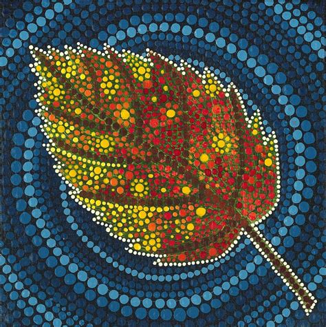 Beech leaf dot painting Painting by Manny Carwile | Fine Art America