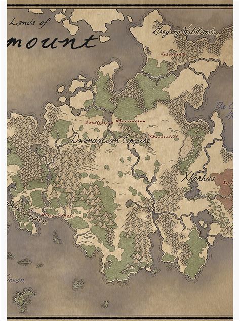 "Map of Wildemount - Critical Role (added cities)" Spiral Notebook by mapsandmimics | Redbubble